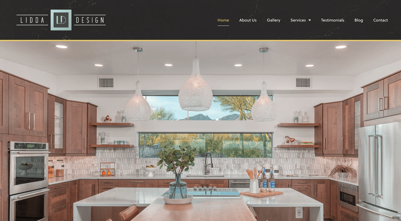 Professionally designed website by Anchor Wave for a home design company
